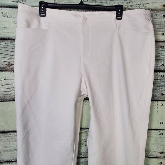 CJ Banks Women’s Uptown Pant Classic Fit Straight Leg White 22W NWT - Picture 2 of 9